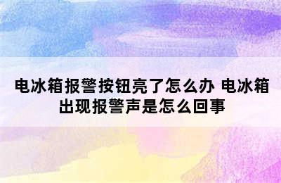 电冰箱报警按钮亮了怎么办 电冰箱出现报警声是怎么回事